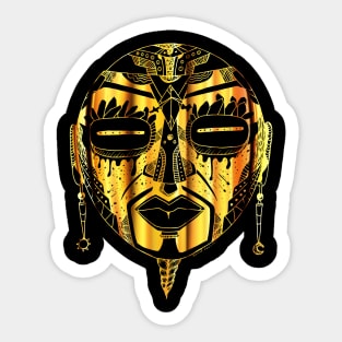 African Mask 2 - Gold Edition Sticker